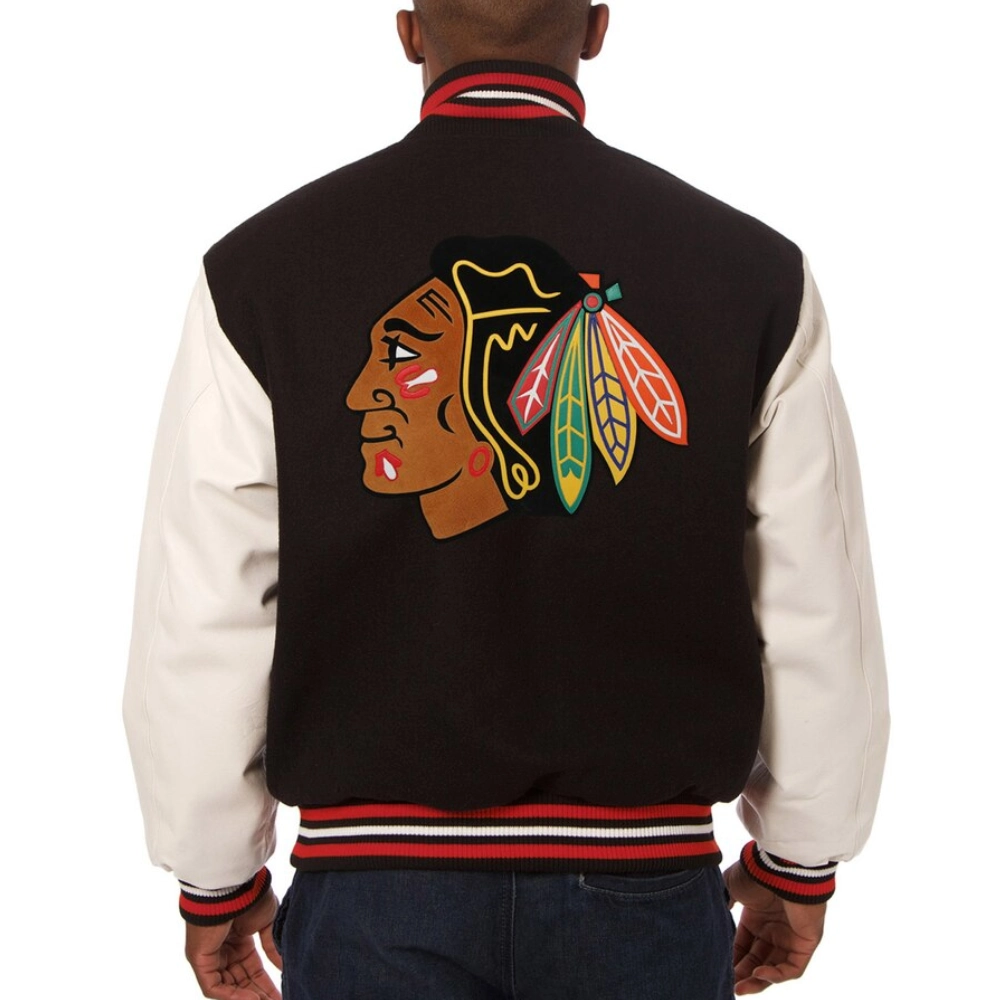Colorado avalanche two tone wool leather varsity jacket navywhite 01 1