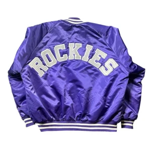 Colorado rockies 90s purple satin jacket