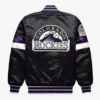 Colorado rockies home game black varsity jacket