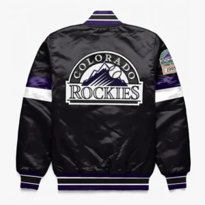 Colorado rockies home game black varsity jacket