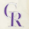 Colorado rockies retro classic full snap satin varsity jacket cream 1