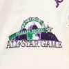 Colorado rockies retro classic womens full snap satin varsity jacket cream
