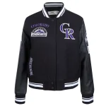 Colorado Rockies Retro Classic Women's Wool/Leather Jacket