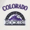 Colorado rockies retro classic womens wool leather varsity jacket creamblack 7