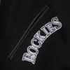 Colorado rockies retro classic wool leather varsity jacket black