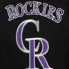 Colorado rockies retro classic wool leather varsity jacket black 2