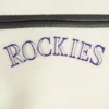 Colorado rockies retro classic wool leather varsity jacket cream black 1