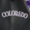 Colorado rockies retro classic wool leather varsity jacket cream black