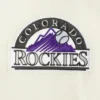 Colorado rockies retro classic wool leather varsity jacket cream black 2