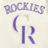 Colorado rockies retro classic wool leather varsity jacket cream black 4