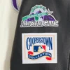 Colorado rockies retro classic wool leather varsity jacket cream black 5