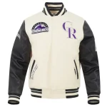 Colorado Rockies Retro Classic Wool/Leather Jacket