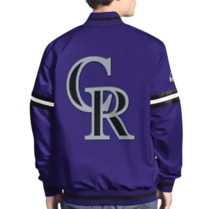 Colorado rockies scout purple varsity jacket