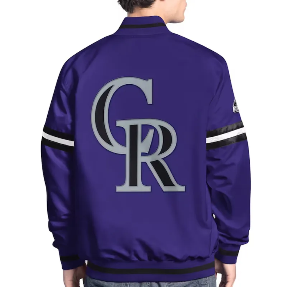 Colorado rockies scout purple varsity jacket