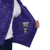 Colorado rockies silver tab satin trucker varsity jacket purple 3 1