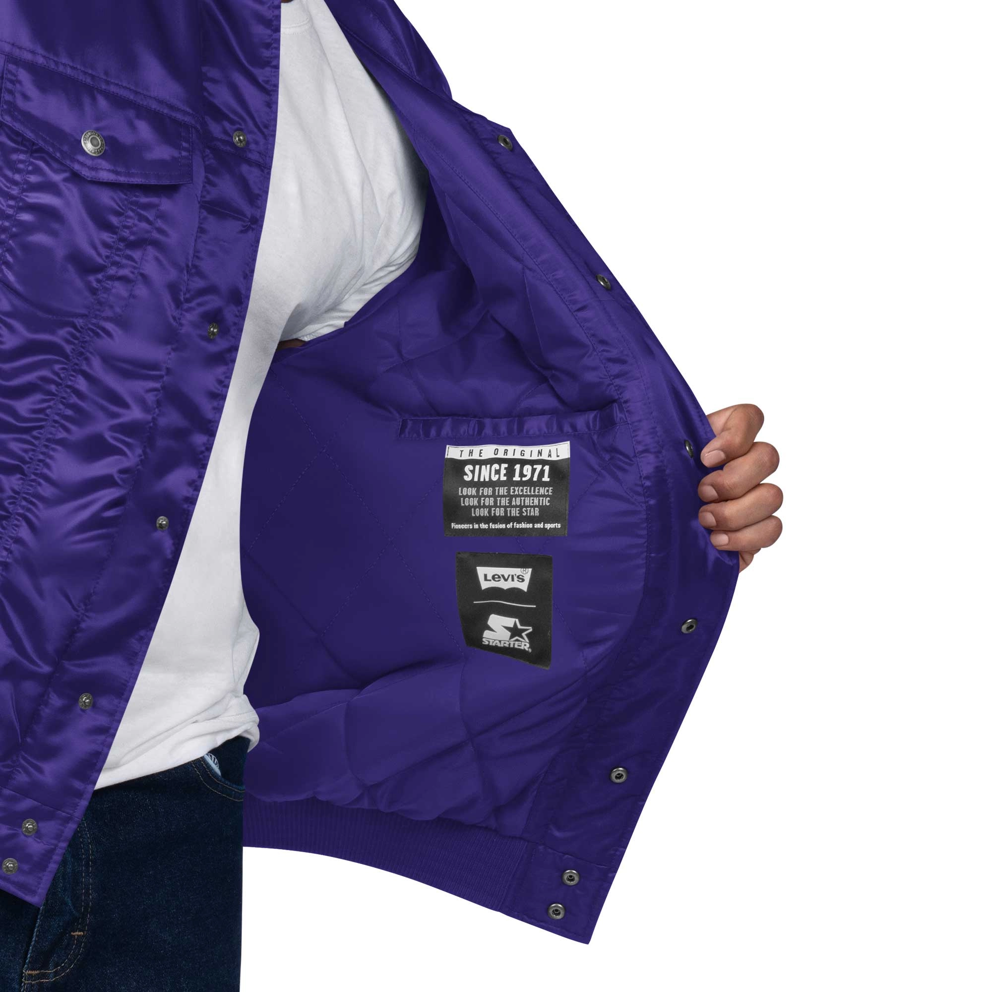 Colorado rockies silver tab satin trucker varsity jacket purple 3 1
