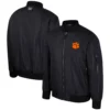 Colosseum black clemson tigers full zip bomber black varsity jacket