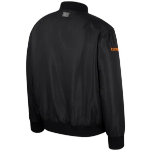 Colosseum black clemson tigers full zip bomber jacket