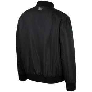Colosseum black michigan state spartans full zip bomber varsity jacket 2 1
