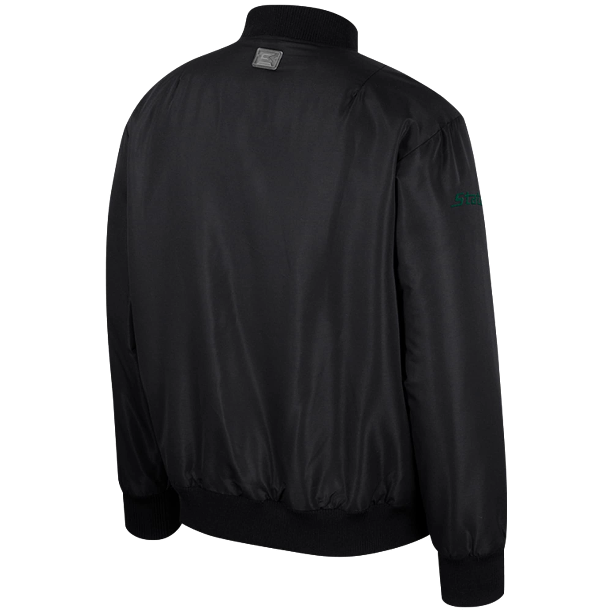 Colosseum black michigan state spartans full zip bomber varsity jacket 2 1