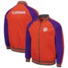Colosseum orange vintage clemson tigers kent full zip orange bomber varsity jacket
