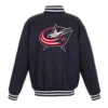 Columbus blue jackets front hit polyester jacket