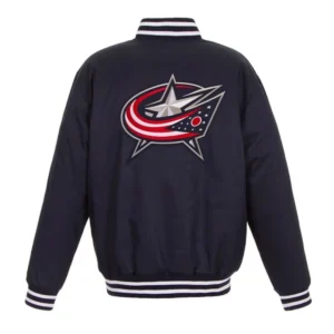 Columbus blue jackets front hit polyester jacket