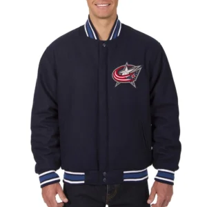 Columbus blue jackets one color navy jacket