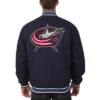 Columbus blue jackets one color wool varsity jacket