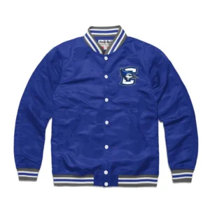 Creighton bluejays royal blue satin varsity jacket 1