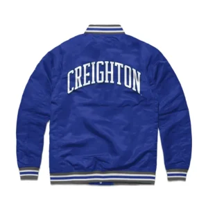 Creighton bluejays royal blue satin varsity jacket 2