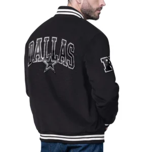 Dallas cowboys blackout corduroy varsity jacket