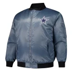 Dallas Cowboys Charcoal Bomber Satin Jacket