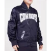 Dallas cowboys crest emblem navy jacket