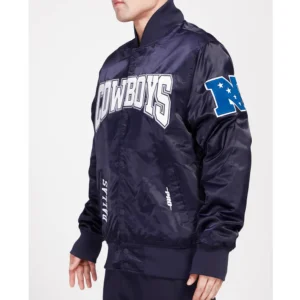 Dallas cowboys crest emblem satin jacket