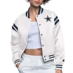 Dallas Cowboys Full Count White Satin Jacket