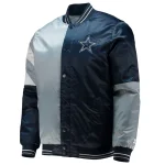 Dallas Cowboys Leader Grey/Navy Satin Jacket