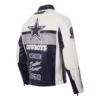Dallas cowboys moto black and white jacket