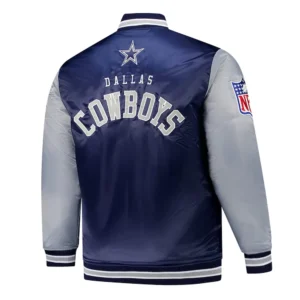 Dallas cowboys navy gray satin jacket