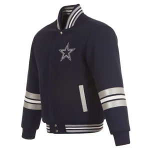 Dallas cowboys navy varsity jacket