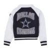 Dallas cowboys navy white throwback jacket
