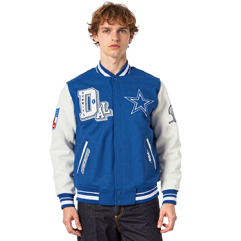Dallas cowboys nfl best of mens rib wool varsity jacket