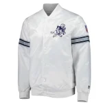 Dallas Cowboys Power Forward White Satin Jacket
