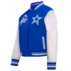Dallas cowboys retro classic womens wool leather varsity jacket 2