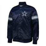 Dallas Cowboys Pick & Roll Navy Satin Jacket
