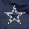 Dallas cowboys starter pick and roll full snap satin varsity jacket navy 4