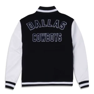 Dallas cowboys third down full snap varsity jacket black white 1 1