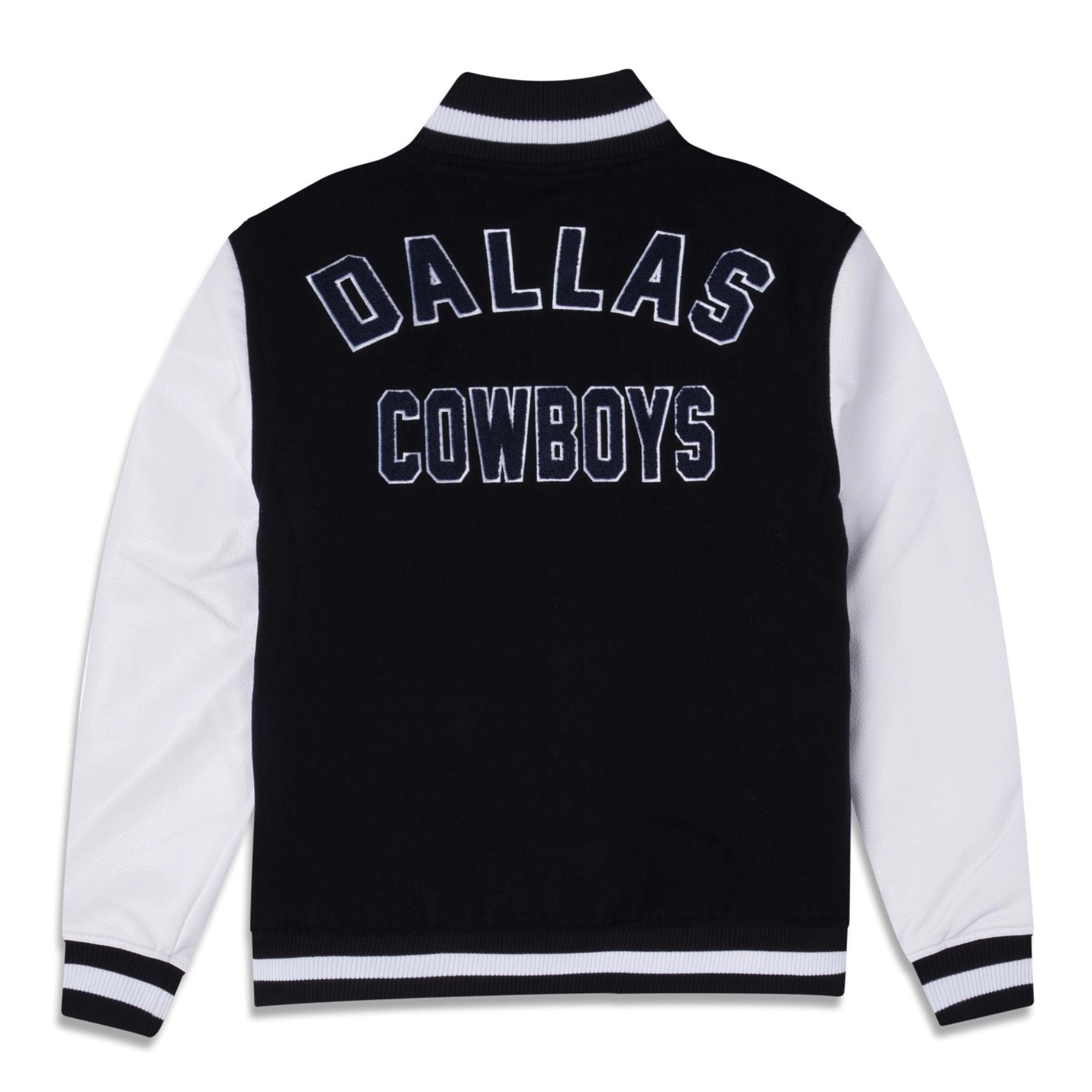 Dallas cowboys third down full snap varsity jacket black white 1 1