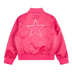 Dallas cowboys triple pink satin jacket