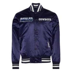 Dallas cowboys turn it up m satin varsity jacket